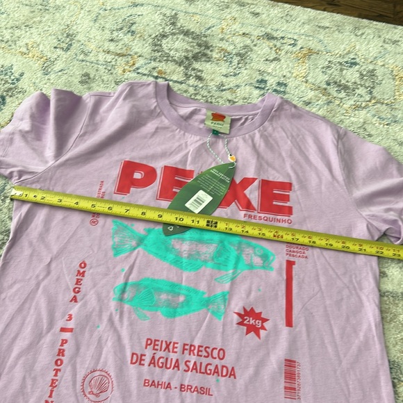 FARM Rio Lilac Peixe Fish Graphic T-Shirt - Picture 11 of 11